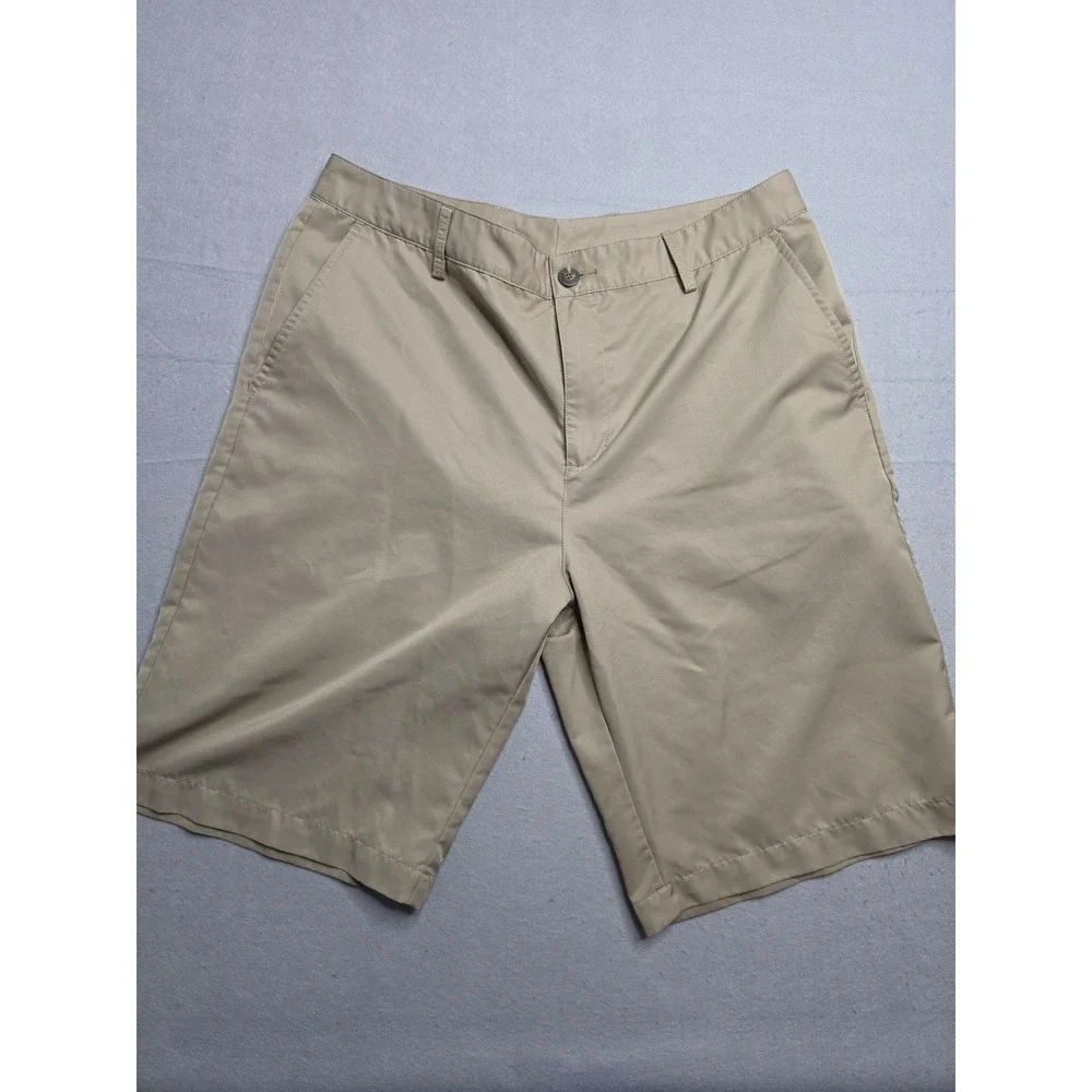 Adidas‎ Climalite Golf Shorts Men's 32 Brown Flat Front Performance Resort Wear